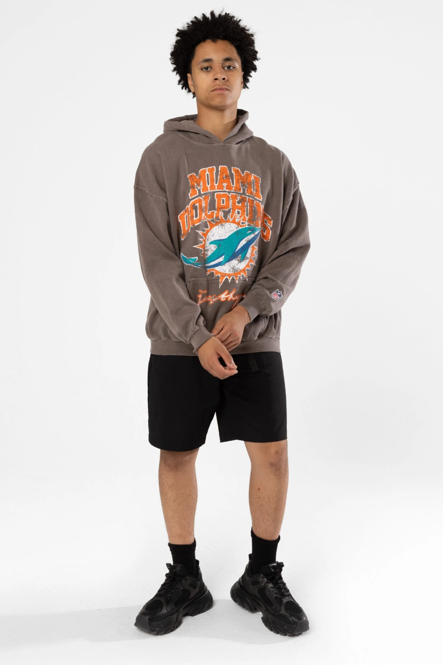 NFL X HYPE KIDS BROWN MIAMI DOLPHINS HOODIE 6 NFL X HYPE KIDS BROWN MIAMI DOLPHINS HOODIE - Image 4