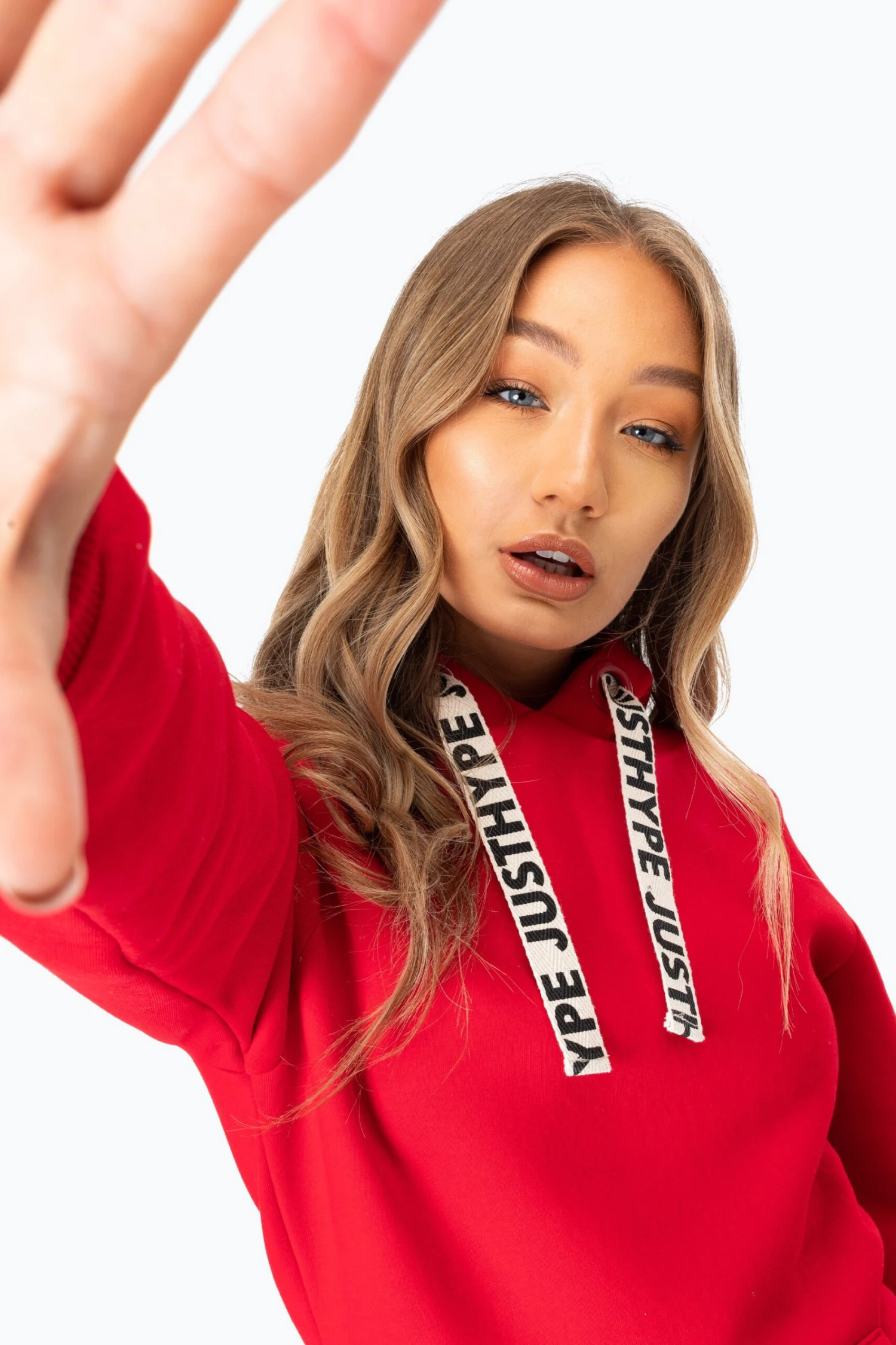 HYPE RED DRAWCORD WOMEN'S PULLOVER HOODIE 3 HYPE RED DRAWCORD WOMEN'S PULLOVER HOODIE