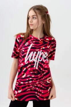HYPE THREE PACK PINK/BLACK/ZEBRA GIRLS T-SHIRT -Hype Q4PAKEXTR007main2
