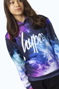 HYPE GIRLS MULTI PURPLE CHALK HOODIE -Hype RTLR 004 3