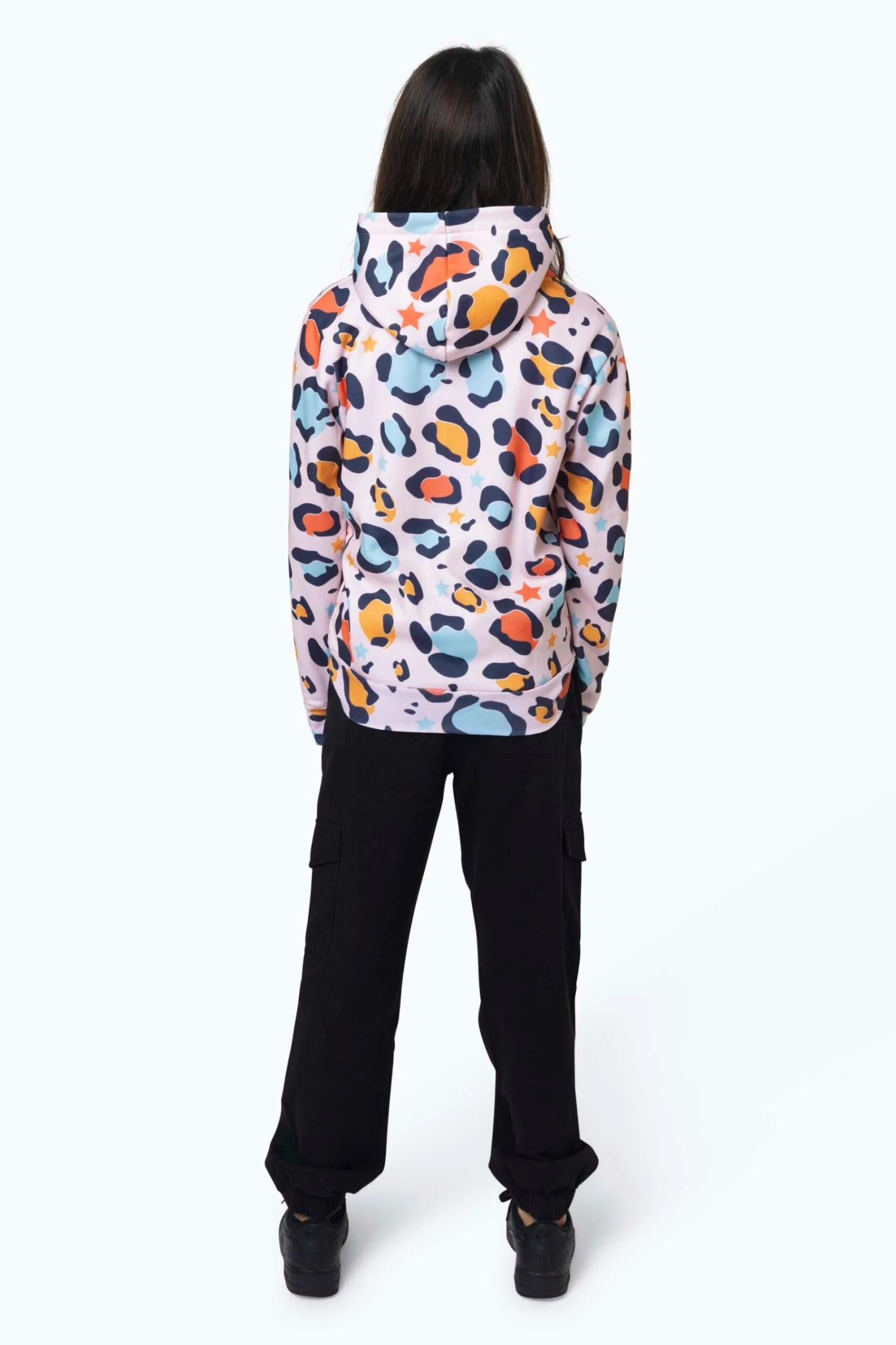 HYPE GIRLS MULTI STAR LEOPARD HOODIE 5 HYPE GIRLS MULTI STAR LEOPARD HOODIE - Image 3