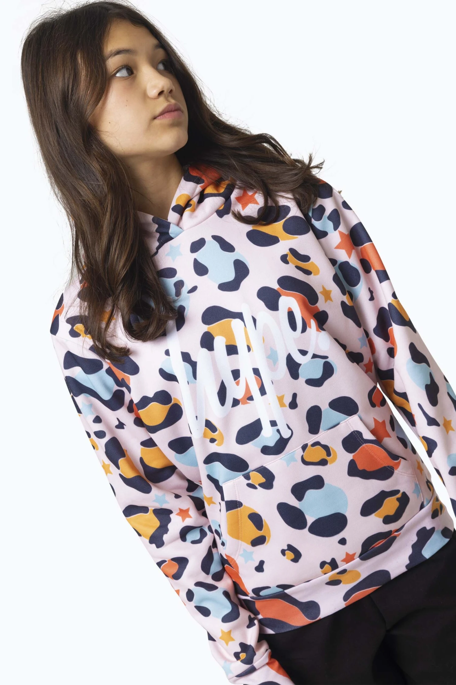 HYPE GIRLS MULTI STAR LEOPARD HOODIE 6 HYPE GIRLS MULTI STAR LEOPARD HOODIE - Image 4