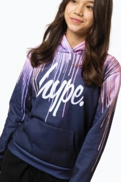 HYPE GIRLS MULTI DARK PASTEL DRIPS HOODIE -Hype RTLR 013 3