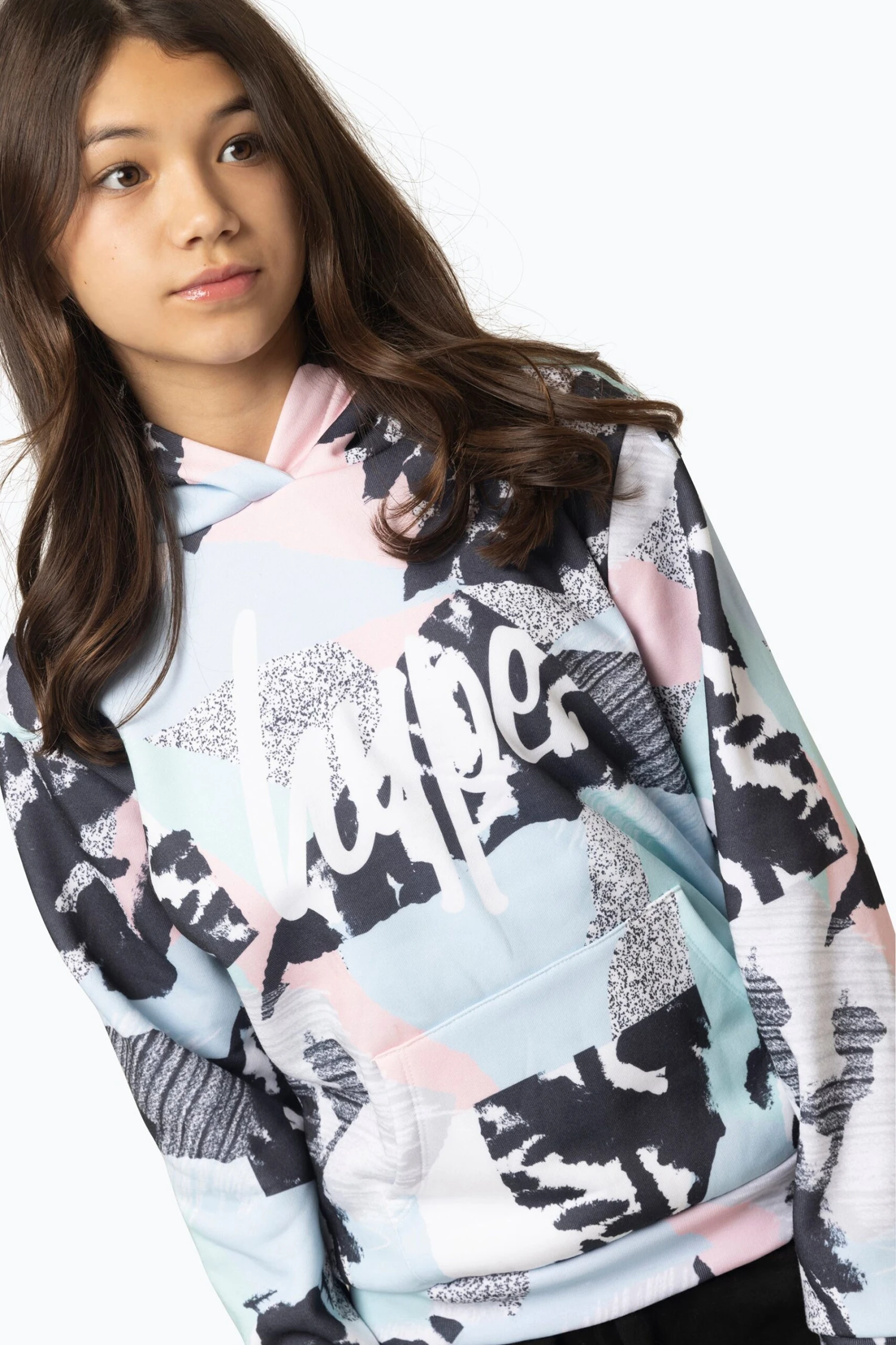 HYPE GIRLS MULTI PASTEL ABSTRACT HOODIE 6 HYPE GIRLS MULTI PASTEL ABSTRACT HOODIE - Image 4