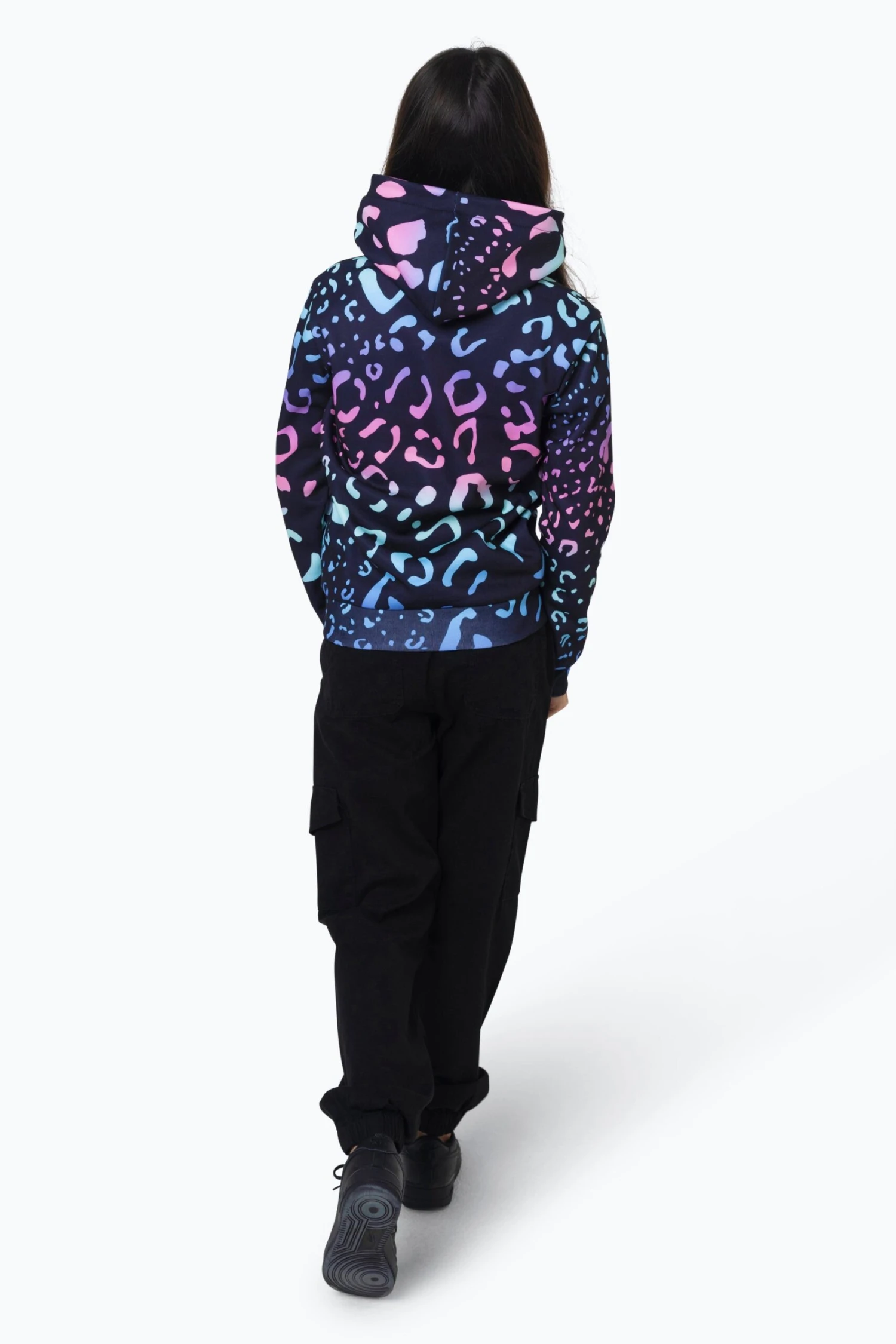 HYPE GIRLS MULTI GRADIENT LEOPARD HOODIE 5 HYPE GIRLS MULTI GRADIENT LEOPARD HOODIE - Image 3
