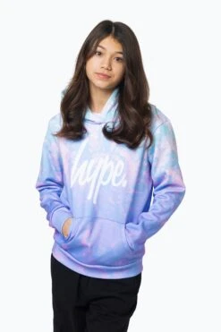 HYPE GIRLS MULTI PASTEL TIE DYE HOODIE