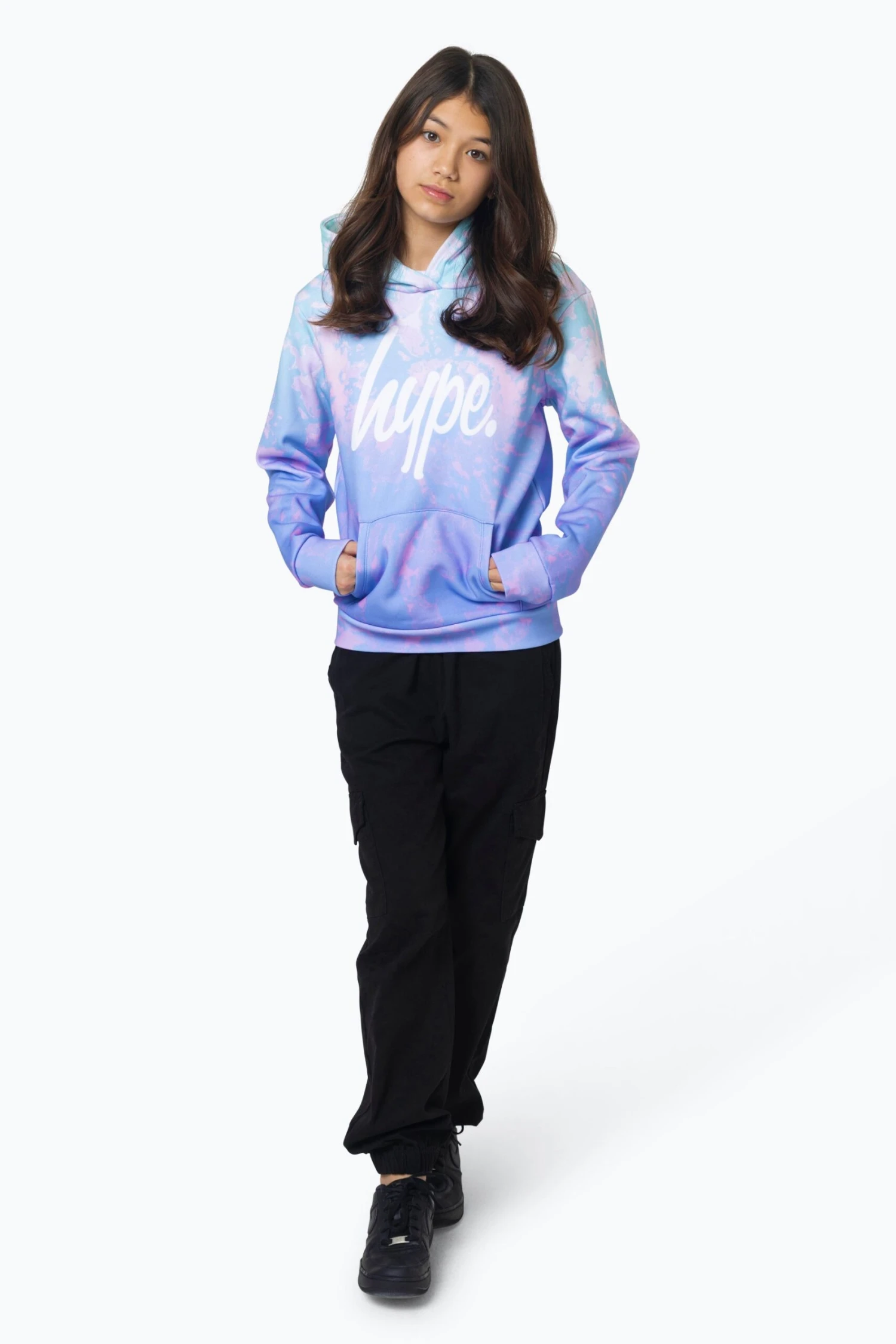 HYPE GIRLS MULTI PASTEL TIE DYE HOODIE 4 HYPE GIRLS MULTI PASTEL TIE DYE HOODIE - Image 2