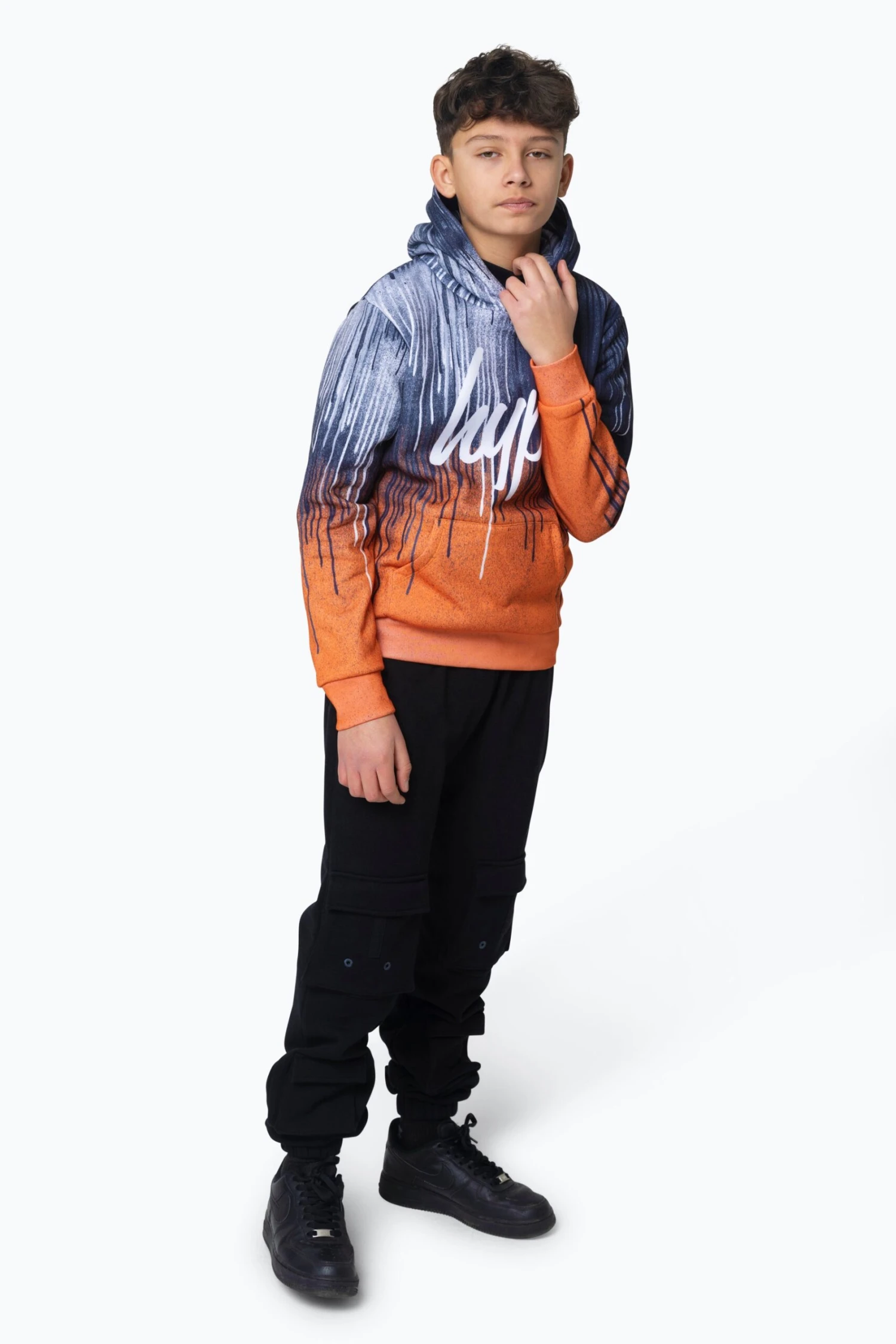 HYPE BOYS MULTI ORANGE DRIPS HOODIE 4 HYPE BOYS MULTI ORANGE DRIPS HOODIE - Image 2