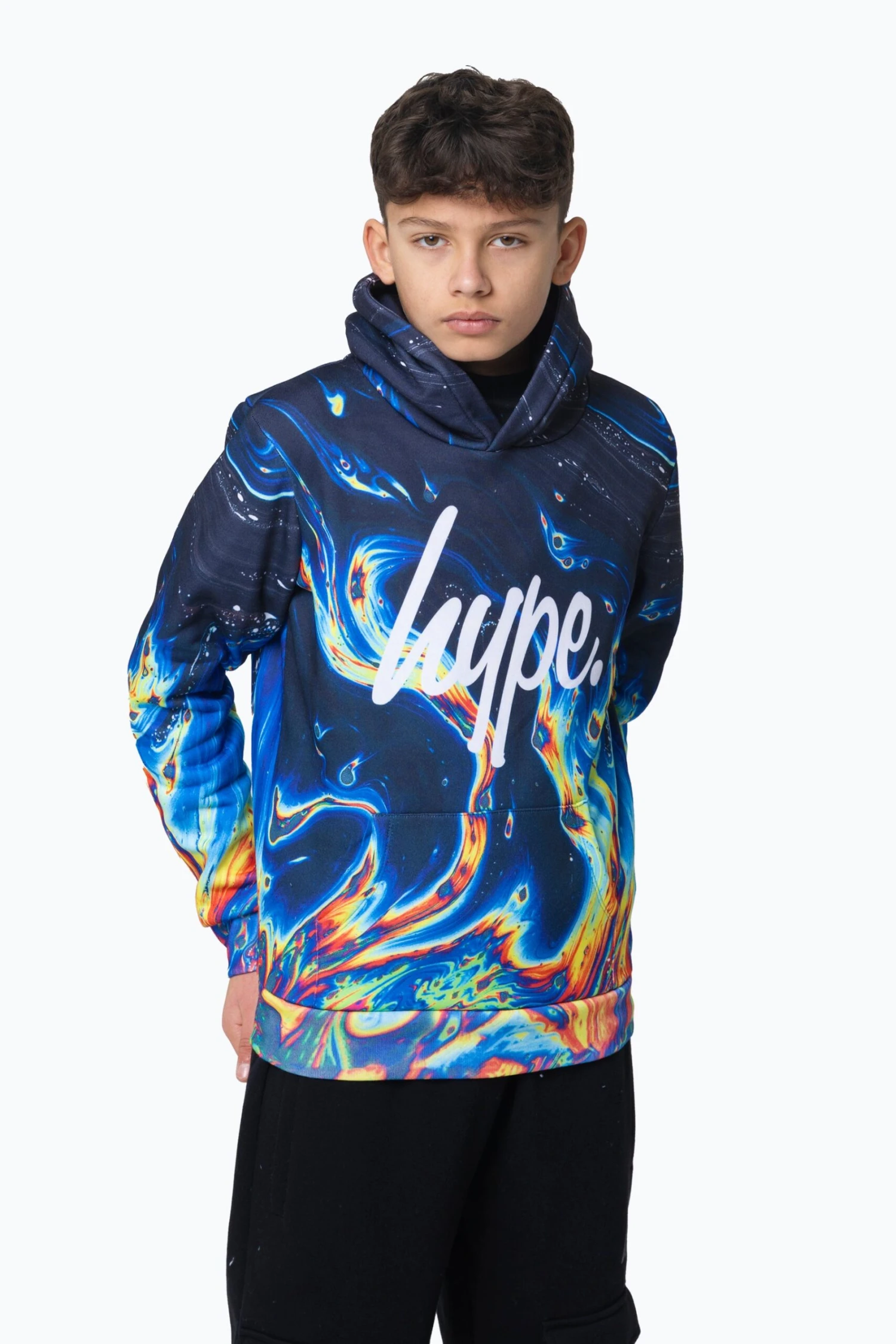 HYPE BOYS MULTI RAINBOW MARBLE HOODIE 3 HYPE BOYS MULTI RAINBOW MARBLE HOODIE