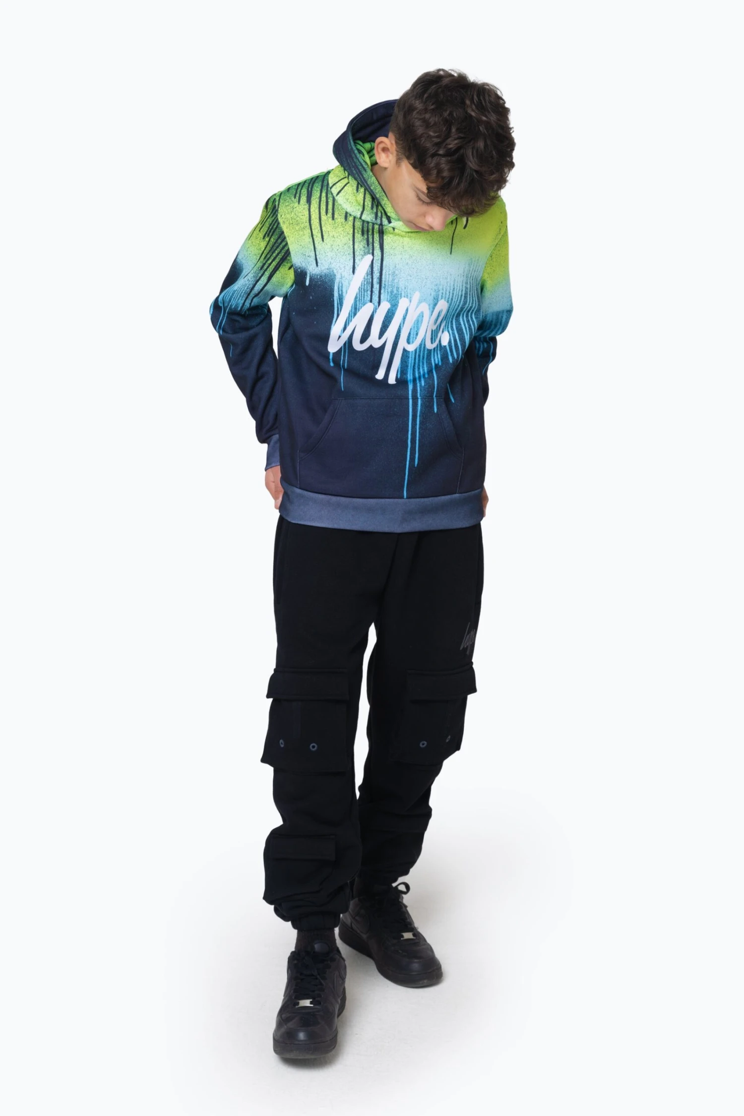HYPE BOYS MULTI GREEN BLUE DRIPS HOODIE 4 HYPE BOYS MULTI GREEN BLUE DRIPS HOODIE - Image 2