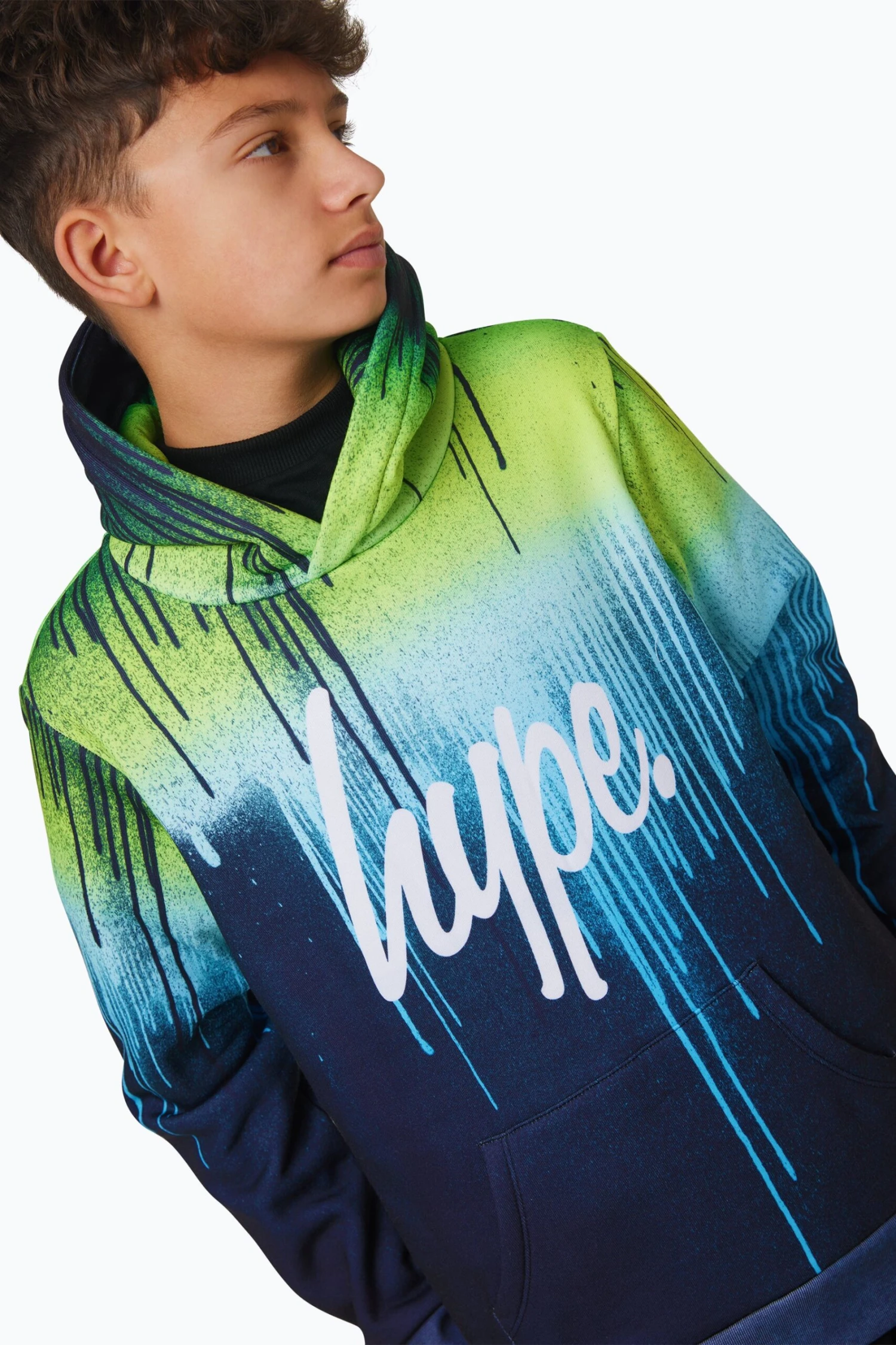 HYPE BOYS MULTI GREEN BLUE DRIPS HOODIE 6 HYPE BOYS MULTI GREEN BLUE DRIPS HOODIE - Image 4