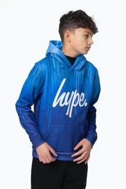 HYPE BOYS MULTI BLUE DRIPS HOODIE