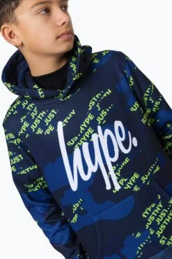 HYPE BOYS MULTI NAVY CAMO BLOCK LOGO HOODIE -Hype RTLR 051 3