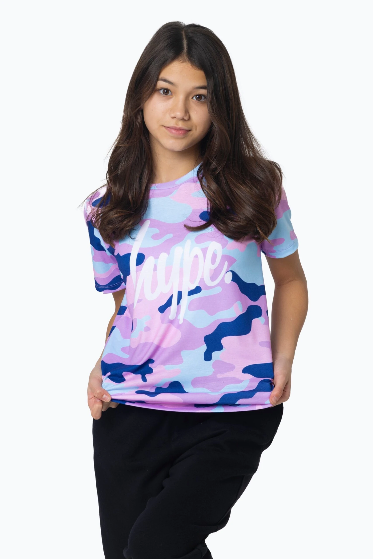 HYPE GIRLS MULTI EVIE CAMO T-SHIRT 3 HYPE GIRLS MULTI EVIE CAMO T-SHIRT