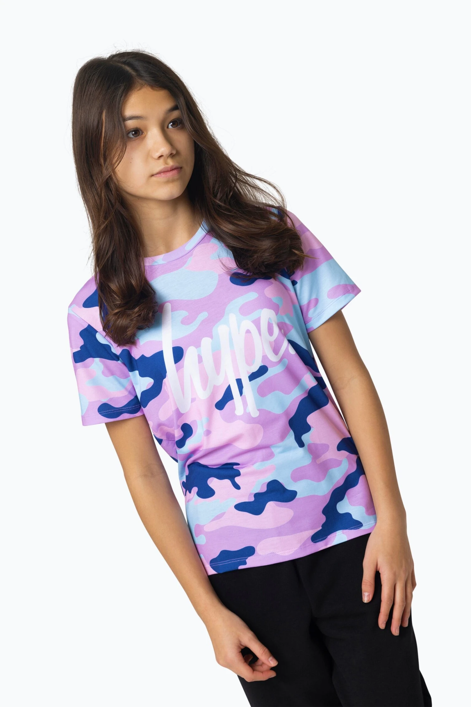 HYPE GIRLS MULTI EVIE CAMO T-SHIRT 6 HYPE GIRLS MULTI EVIE CAMO T-SHIRT - Image 4
