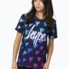 HYPE GIRLS MULTI SCRIBBLE HEARTS T-SHIRT