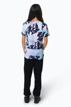 HYPE GIRLS MULTI PASTEL ABSTRACT T-SHIRT -Hype RTLR 084 2