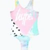 HYPE GIRLS MULTI PASTEL COLLAGE SWIMSUIT -Hype RTLR 086