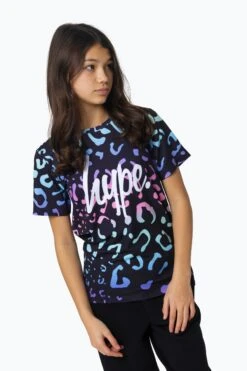 HYPE GIRLS MULTI GRADIENT LEOPARD T-SHIRT -Hype RTLR 087 3