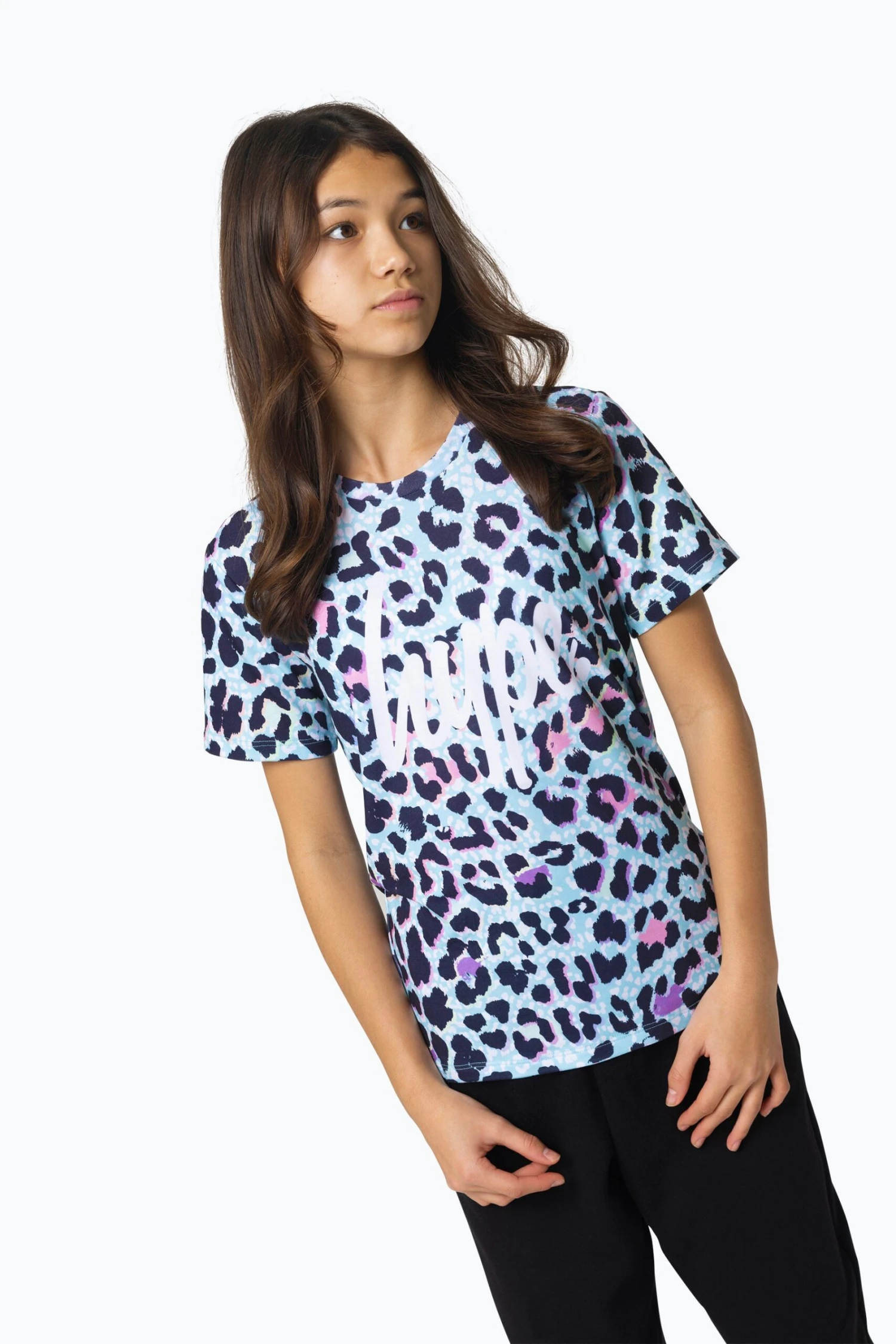 HYPE GIRLS MULTI ICE LEOPARD T-SHIRT 6 HYPE GIRLS MULTI ICE LEOPARD T-SHIRT - Image 4