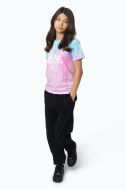 HYPE GIRLS MULTI MINT PINK DRIPS T-SHIRT -Hype RTLR 097 1