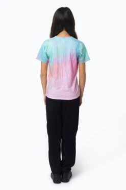 HYPE GIRLS MULTI MINT PINK DRIPS T-SHIRT -Hype RTLR 097 2