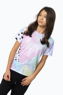HYPE GIRLS MULTI PASTEL COLLAGE T-SHIRT -Hype RTLR 111 3