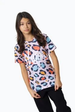 HYPE GIRLS MULTI STAR LEOPARD T-SHIRT -Hype RTLR 112 3