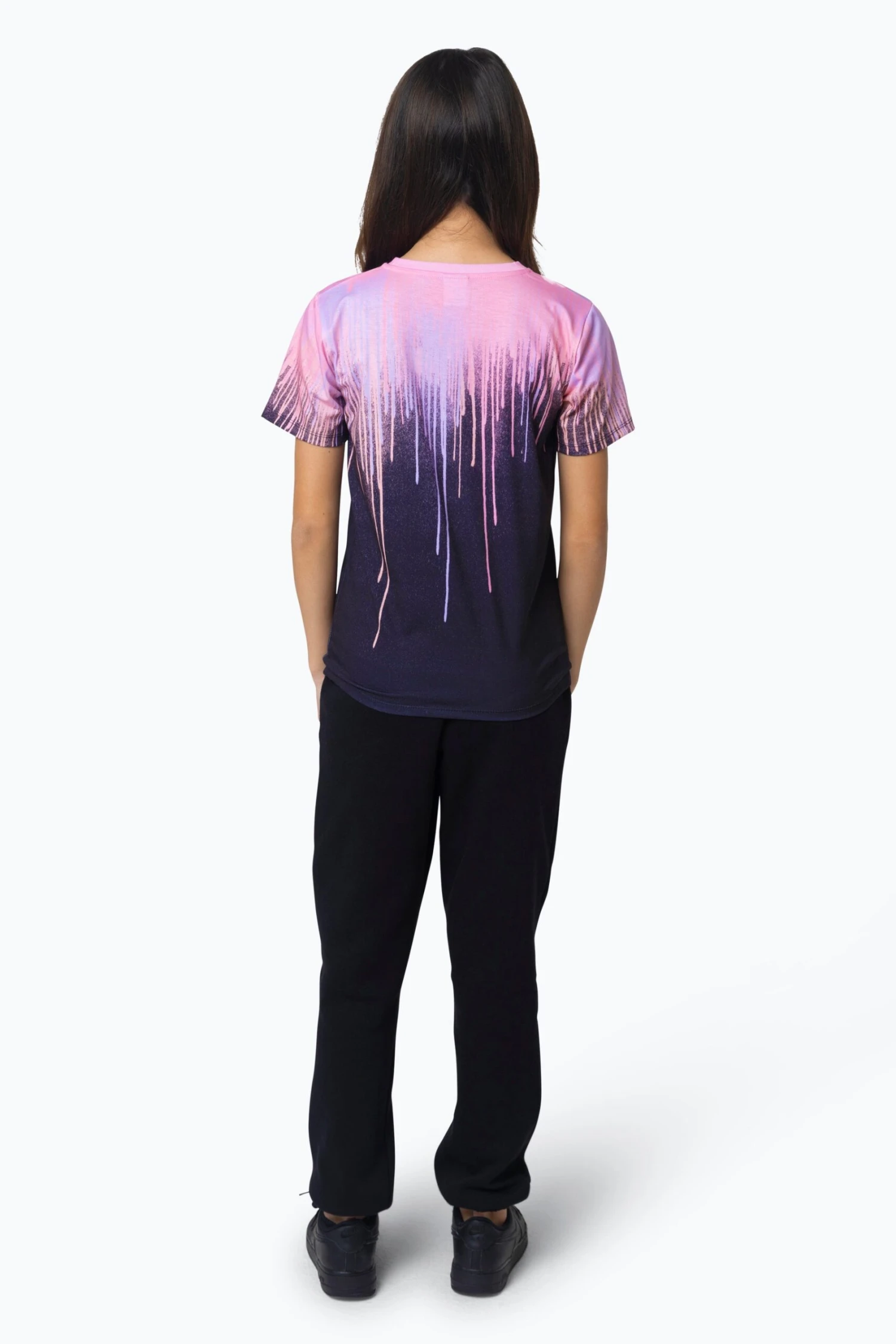 HYPE GIRLS MULTI DARK PASTEL DRIPS T-SHIRT 5 HYPE GIRLS MULTI DARK PASTEL DRIPS T-SHIRT - Image 3