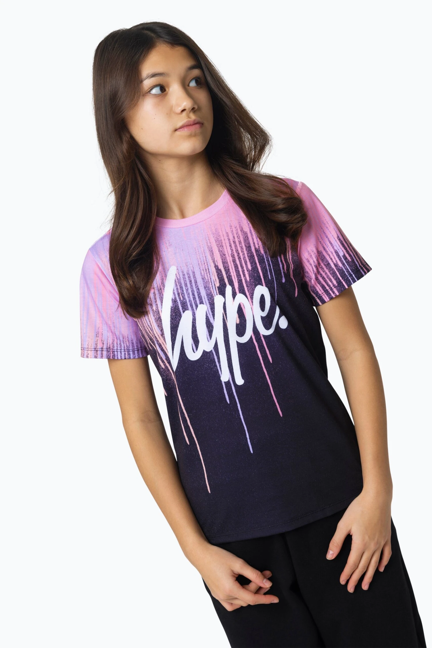 HYPE GIRLS MULTI DARK PASTEL DRIPS T-SHIRT 6 HYPE GIRLS MULTI DARK PASTEL DRIPS T-SHIRT - Image 4
