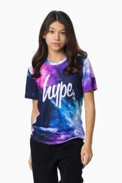 HYPE GIRLS MULTI PURPLE CHALK T-SHIRT