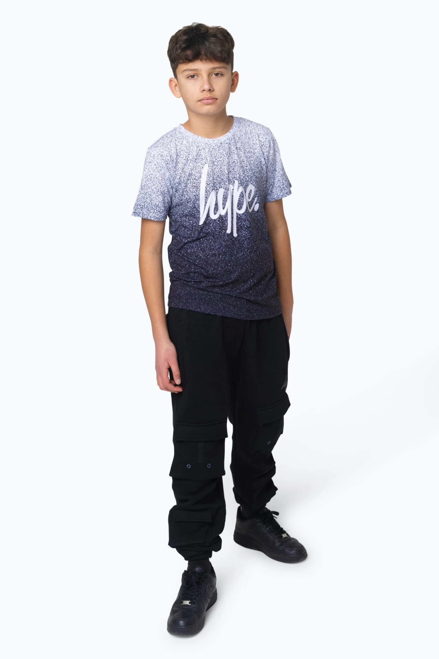 HYPE BOYS MULTI BLACK SPECKLE FADE T-SHIRT 4 HYPE BOYS MULTI BLACK SPECKLE FADE T-SHIRT - Image 2