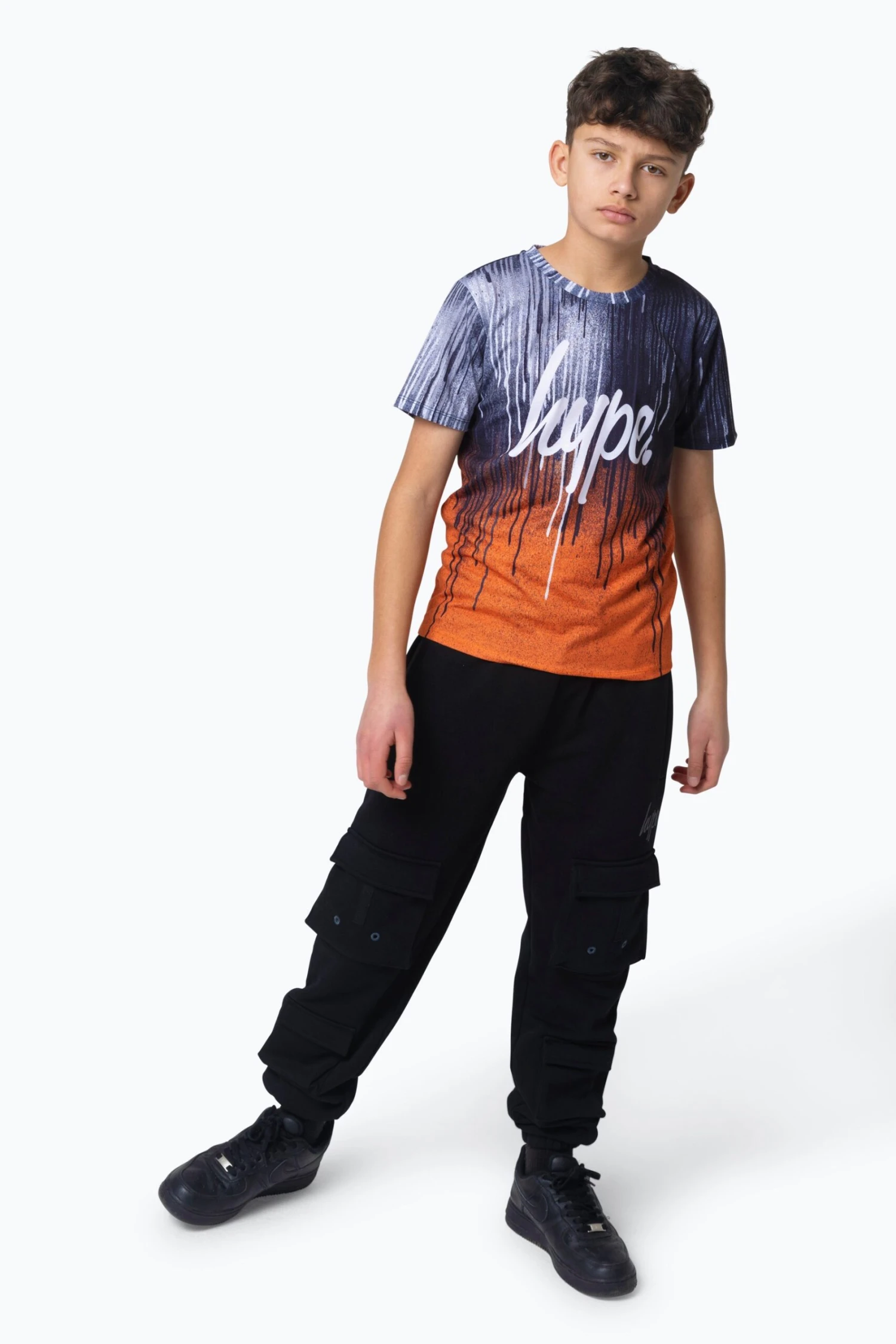 HYPE BOYS MULTI ORANGE DRIPS T-SHIRT 4 HYPE BOYS MULTI ORANGE DRIPS T-SHIRT - Image 2