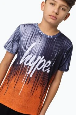 HYPE BOYS MULTI ORANGE DRIPS T-SHIRT 9 HYPE BOYS MULTI ORANGE DRIPS T-SHIRT -Hype RTLR 146 3