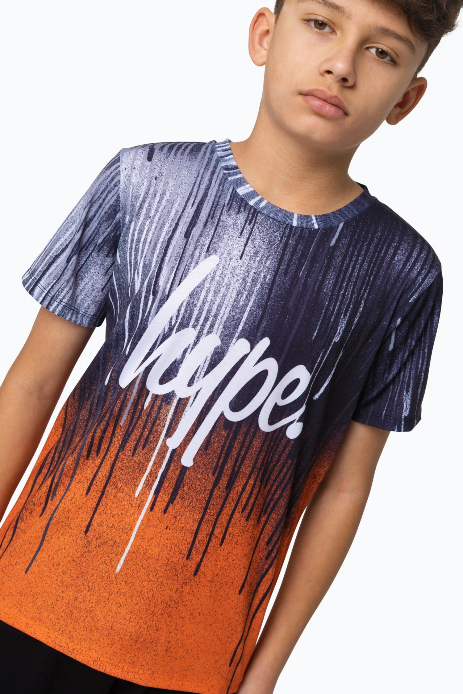HYPE BOYS MULTI ORANGE DRIPS T-SHIRT 6 HYPE BOYS MULTI ORANGE DRIPS T-SHIRT - Image 4