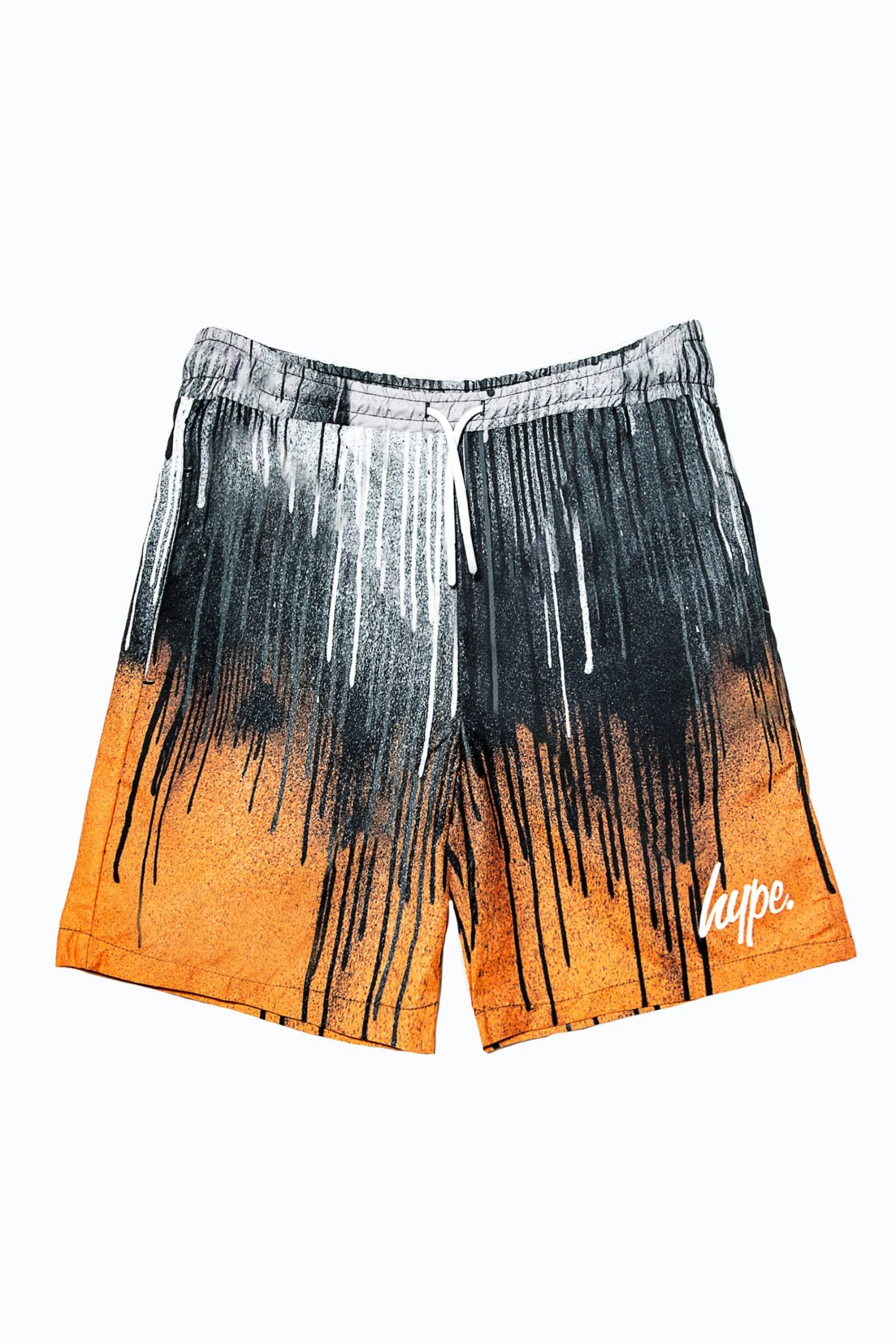 HYPE BOYS MULTI ORANGE DRIPS SWIM SHORTS 3 HYPE BOYS MULTI ORANGE DRIPS SWIM SHORTS
