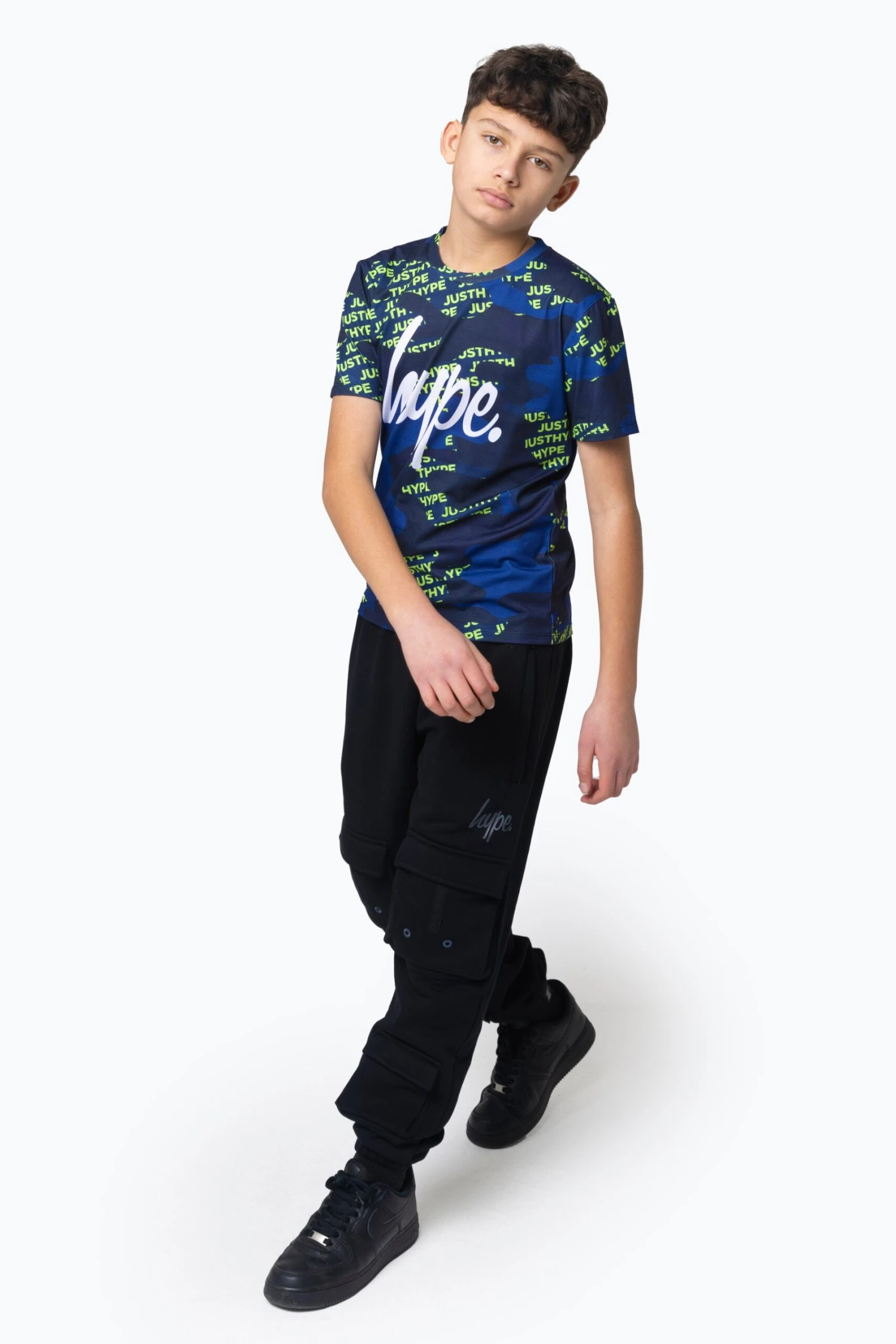 HYPE BOYS MULTI NAVY CAMO BLOCK LOGO T-SHIRT 4 HYPE BOYS MULTI NAVY CAMO BLOCK LOGO T-SHIRT - Image 2