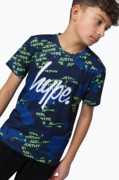 HYPE BOYS MULTI NAVY CAMO BLOCK LOGO T-SHIRT 9 HYPE BOYS MULTI NAVY CAMO BLOCK LOGO T-SHIRT -Hype RTLR 177 3