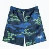 HYPE BOYS MULTI NAVY CAMO BLOCK LOGO SWIM SHORTS -Hype RTLR 178