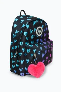 HYPE UNISEX SCRIBBLE HEART PINK CREST BACKPACK -Hype RTLR 184 1