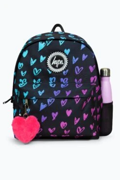 HYPE UNISEX SCRIBBLE HEART PINK CREST BACKPACK -Hype RTLR 184 4