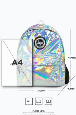HYPE SILVER HOLOGRAPHIC BACKPACK 25 HYPE SILVER HOLOGRAPHIC BACKPACK -Hype RTLR 203 11