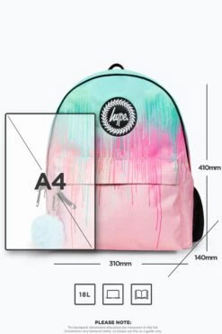 HYPE PASTEL PINK DRIPS BACKPACK -Hype RTLR 209 11