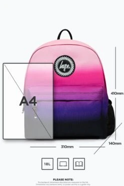 HYPE BLACK PINK & PURPLE GRADIENT BACKPACK -Hype RUBT 002 11