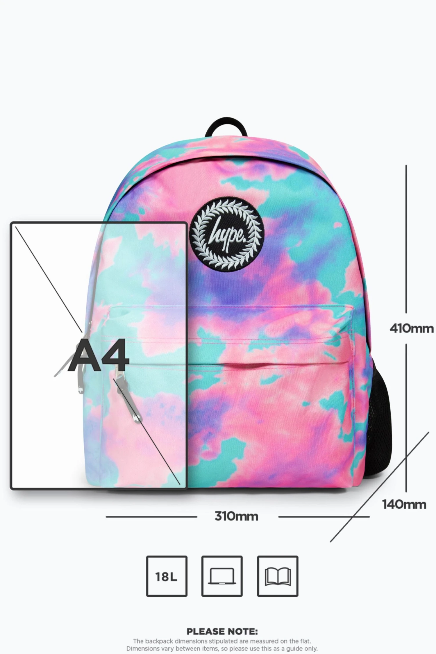 HYPE UNISEX MULTI DREAM SMUDGE CREST BACKPACK 14 HYPE UNISEX MULTI DREAM SMUDGE CREST BACKPACK - Image 12