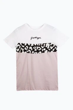 HYPE WOMENS LILAC CHEVRON LEOPARD SCRIBBLE T-SHIRT -Hype SUBS 060