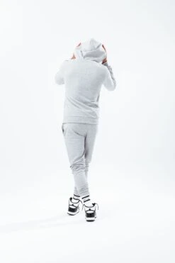 HYPE MENS GREY MARL SCRIBBLE ZIP HOODIE 8 HYPE MENS GREY MARL SCRIBBLE ZIP HOODIE -Hype SVBS 003. 3