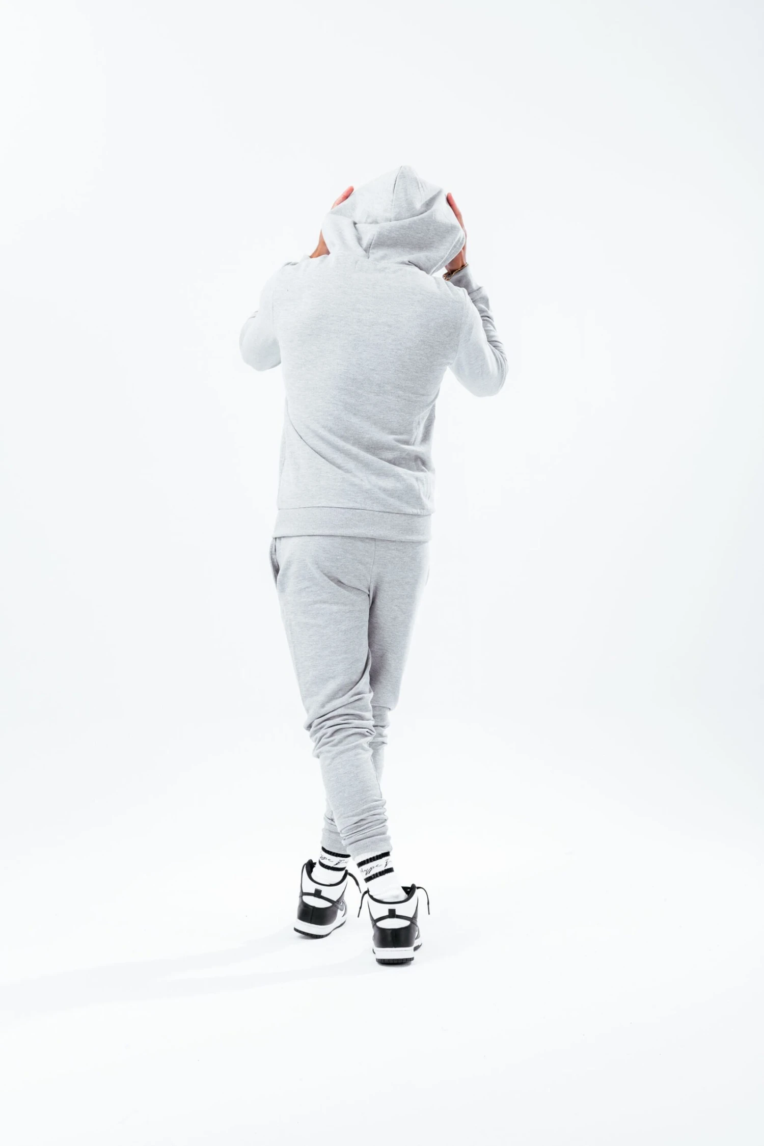 HYPE MENS GREY MARL SCRIBBLE ZIP HOODIE 5 HYPE MENS GREY MARL SCRIBBLE ZIP HOODIE - Image 3
