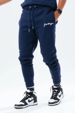 HYPE MENS NAVY SCRIBBLE JOGGERS
