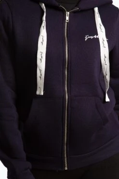 HYPE WOMENS NAVY SCRIBBLE ZIP HOODIE -Hype SVBS 019 4copy 17eb1396 fd76 4365 84c8 2e304c5d52e7